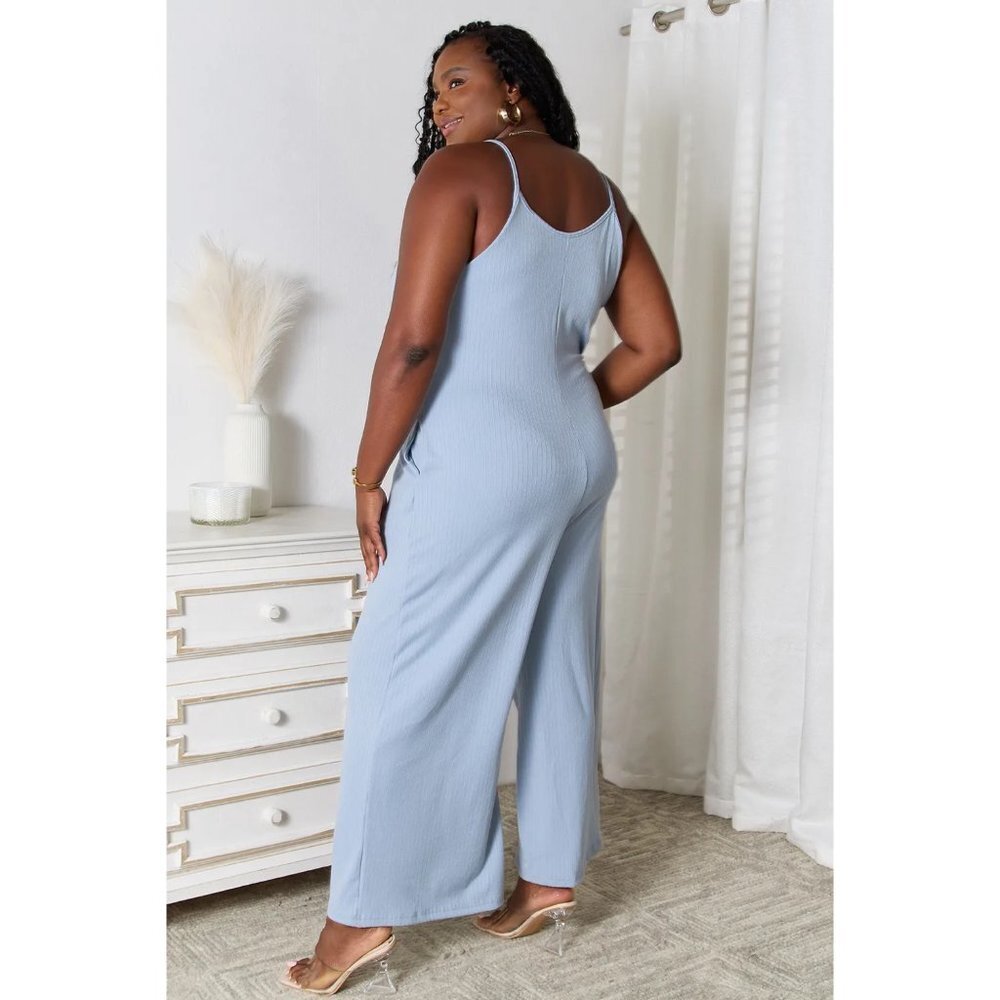 Basic Bae Full Size Spaghetti Strap V-Neck Jumpsu… - image 2